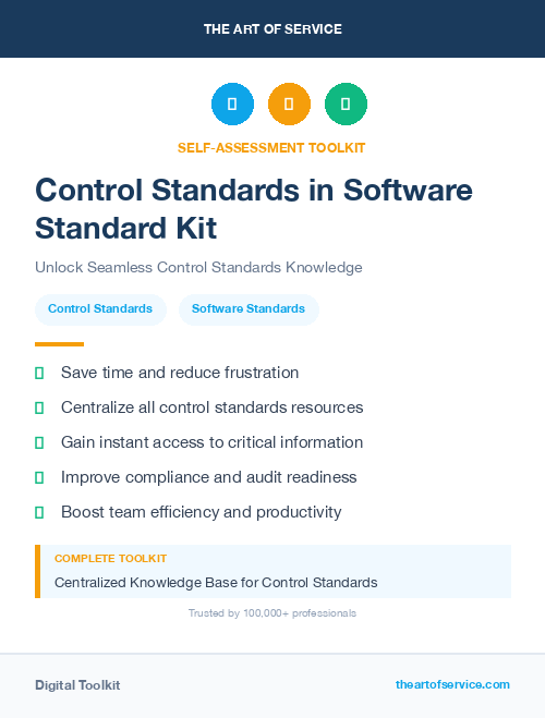 Control Standards in Software Standard Kit
