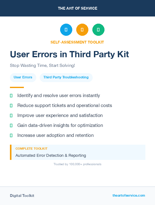 User Errors in Third Party Kit