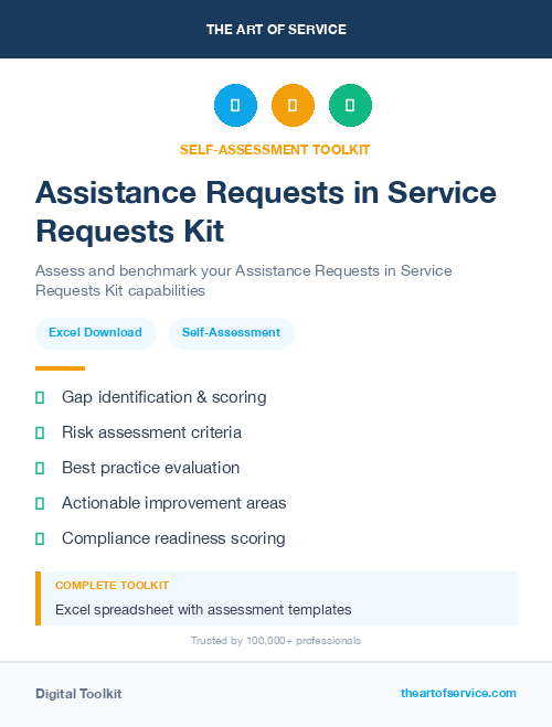 Assistance Requests in Service Requests Kit