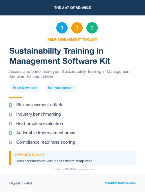 Sustainability Training in Management Software Kit