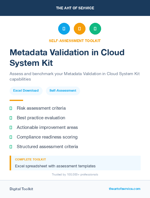 Metadata Validation in Cloud System Kit