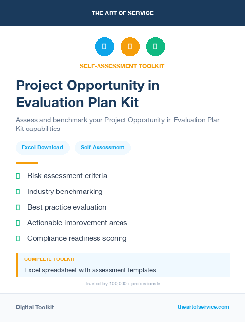 Project Opportunity in Evaluation Plan Kit