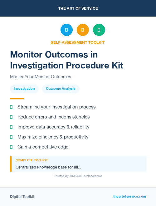 Monitor Outcomes in Investigation Procedure Kit