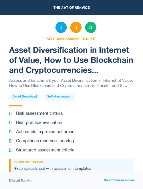 Asset Diversification in Internet of Value, How to Use Blockchain and Cryptocurrencies to Transfer and Store Value Kit