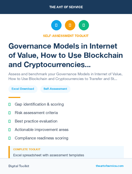 Governance Models in Internet of Value, How to Use Blockchain and Cryptocurrencies to Transfer and Store Value Kit