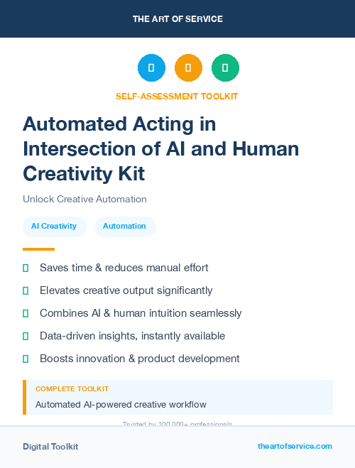 Automated Acting in Intersection of AI and Human Creativity Kit