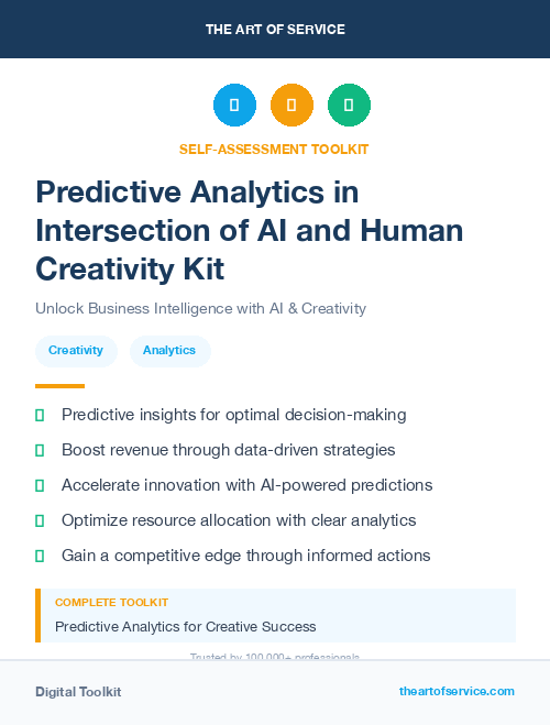 Predictive Analytics in Intersection of AI and Human Creativity Kit
