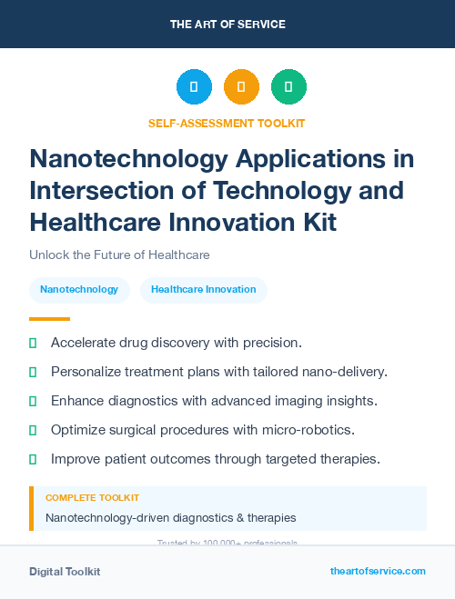 Nanotechnology Applications in Intersection of Technology and Healthcare Innovation Kit