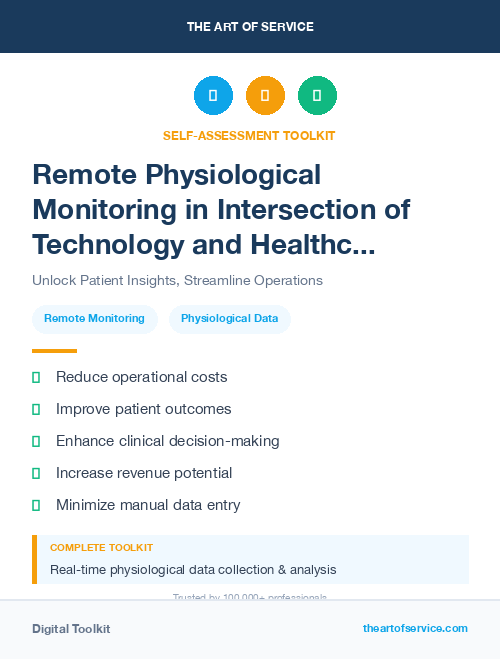 Remote Physiological Monitoring in Intersection of Technology and Healthcare Innovation Kit