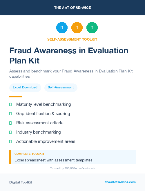 Fraud Awareness in Evaluation Plan Kit
