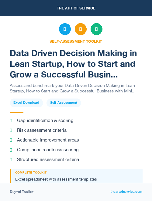 Data Driven Decision Making in Lean Startup, How to Start and Grow a Successful Business with Minimal Resources and Maximum Learning Kit