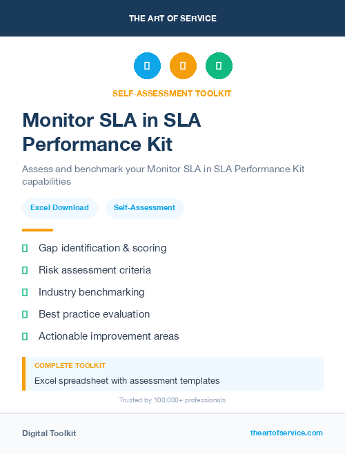Monitor SLA in SLA Performance Kit