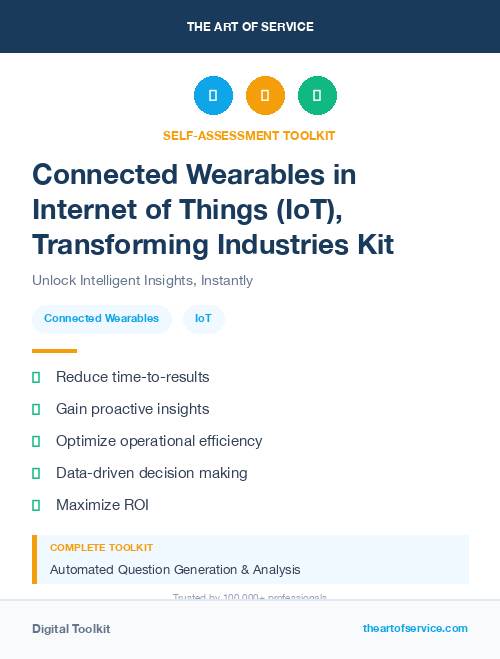 Connected Wearables in Internet of Things (IoT), Transforming Industries Kit