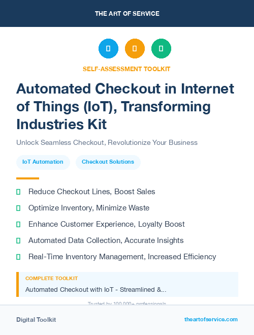 Automated Checkout in Internet of Things (IoT), Transforming Industries Kit