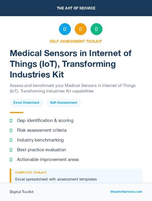 Medical Sensors in Internet of Things (IoT), Transforming Industries Kit