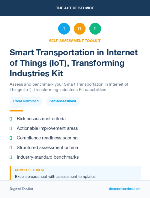 Smart Transportation in Internet of Things (IoT), Transforming Industries Kit