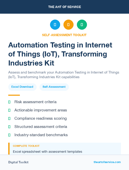 Automation Testing in Internet of Things (IoT), Transforming Industries Kit