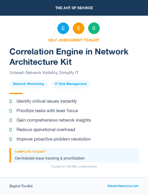 Correlation Engine in Network Architecture Kit
