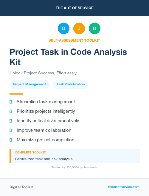 Project Task in Code Analysis Kit