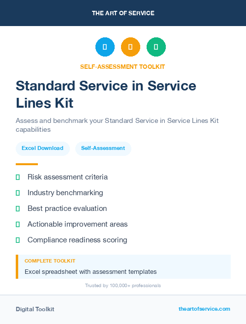 Standard Service in Service Lines Kit