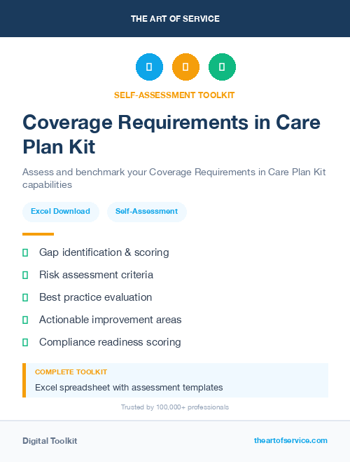 Coverage Requirements in Care Plan Kit
