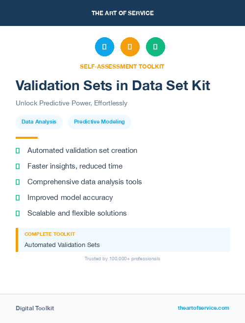 Validation Sets in Data Set Kit