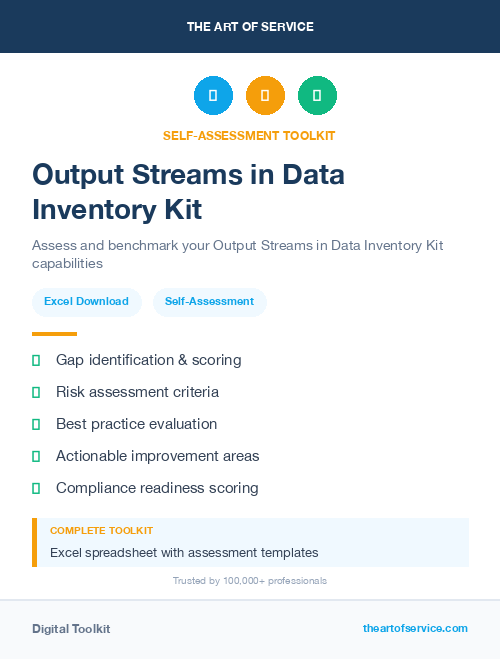 Output Streams in Data Inventory Kit