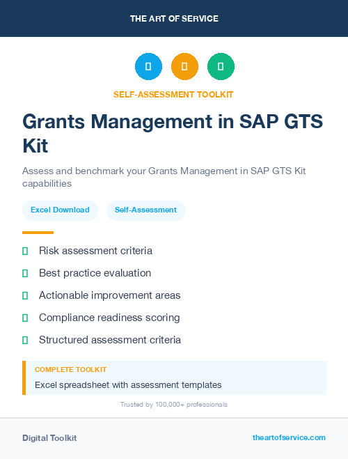 Grants Management in SAP GTS Kit