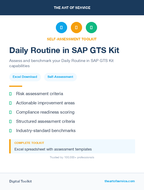 Daily Routine in SAP GTS Kit