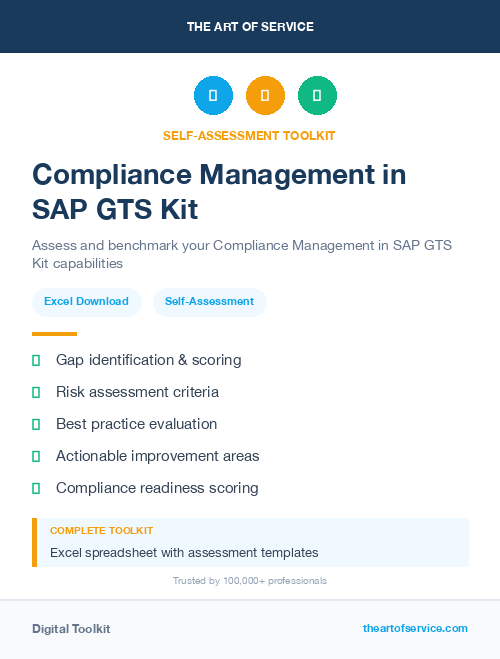 Compliance Management in SAP GTS Kit