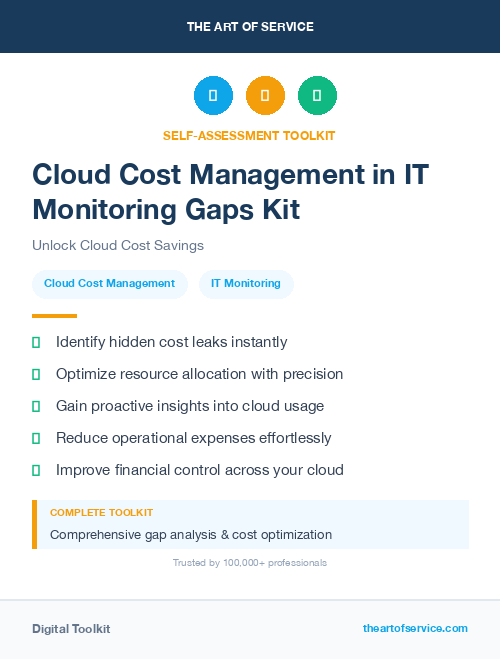 Cloud Cost Management in IT Monitoring Gaps Kit