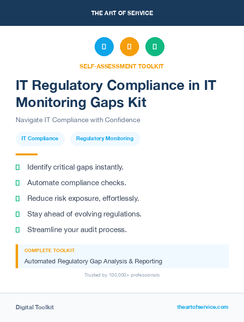 IT Regulatory Compliance in IT Monitoring Gaps Kit