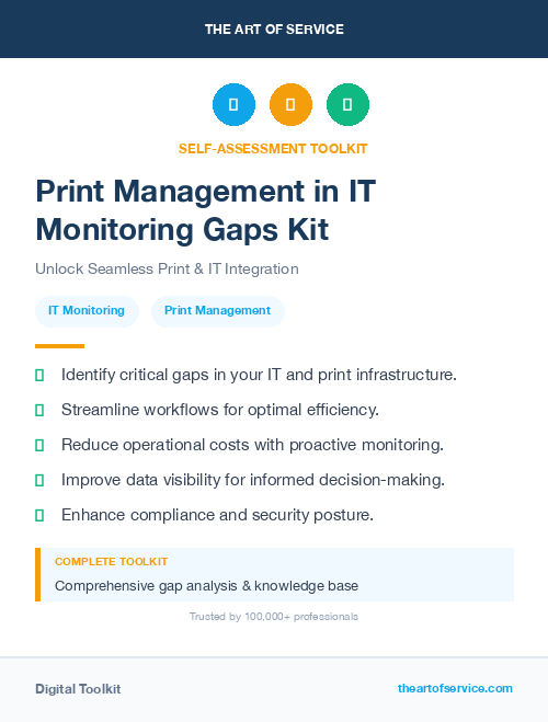 Print Management in IT Monitoring Gaps Kit