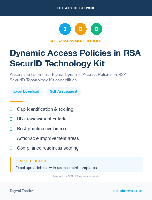 Dynamic Access Policies in RSA SecurID Technology Kit