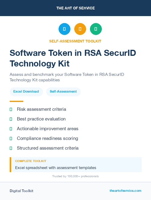Software Token in RSA SecurID Technology Kit
