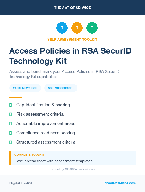 Access Policies in RSA SecurID Technology Kit
