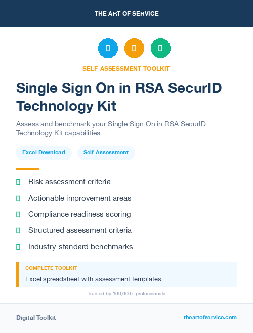 Single Sign On in RSA SecurID Technology Kit