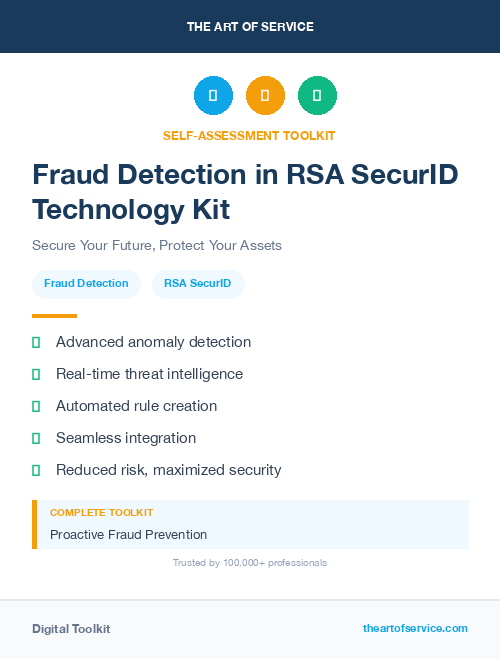 Fraud Detection in RSA SecurID Technology Kit