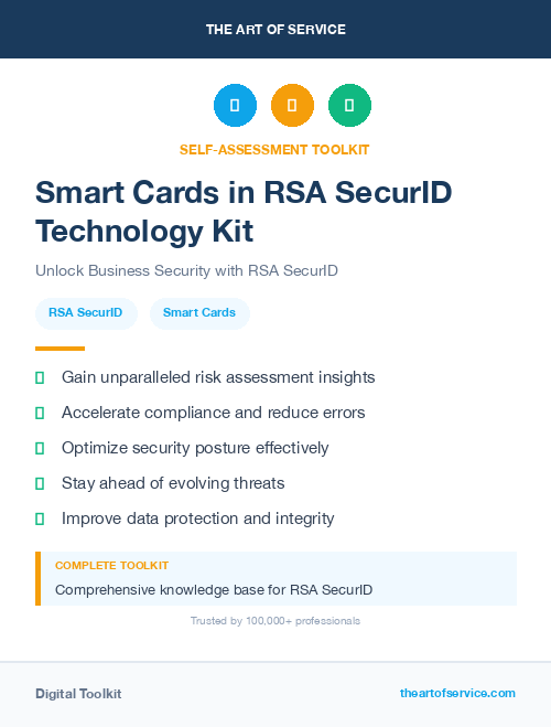 Smart Cards in RSA SecurID Technology Kit