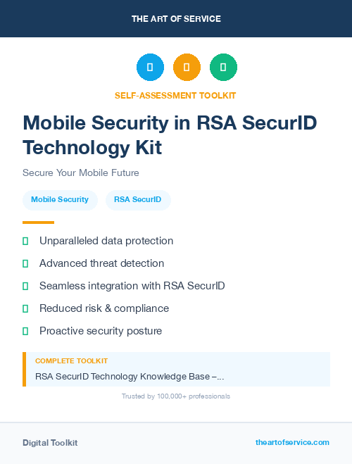 Mobile Security in RSA SecurID Technology Kit