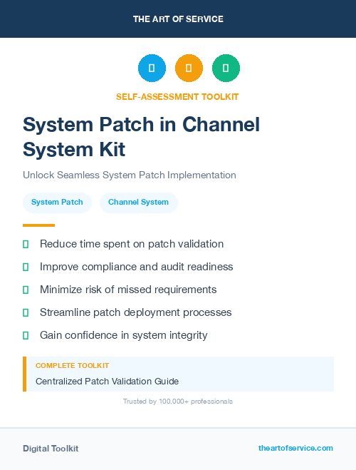 System Patch in Channel System Kit