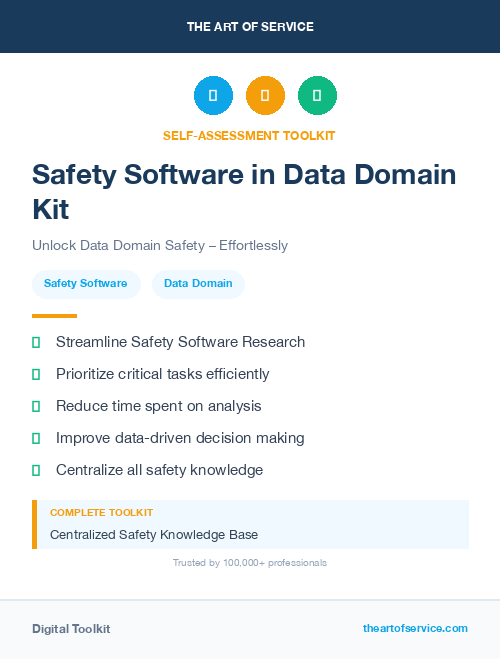 Safety Software in Data Domain Kit