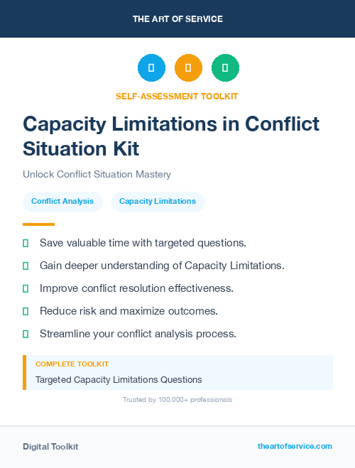 Capacity Limitations in Conflict Situation Kit