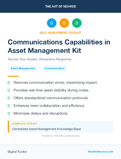 Communications Capabilities in Asset Management Kit