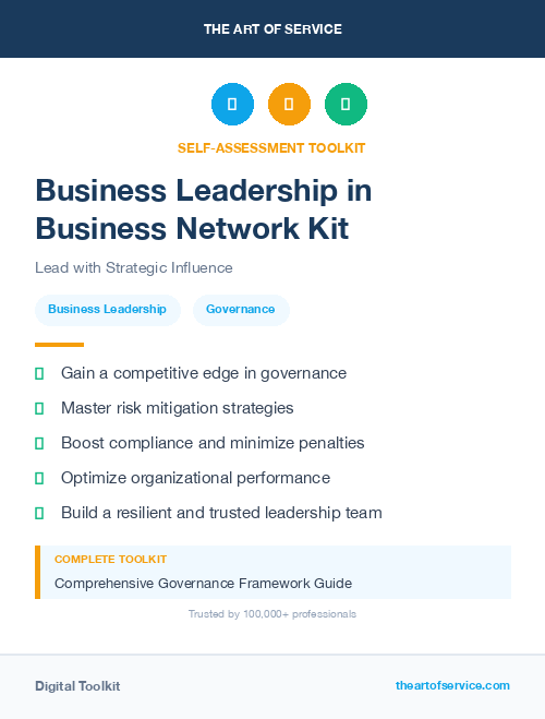 Business Leadership in Business Network Kit