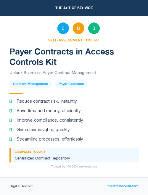 Payer Contracts in Access Controls Kit