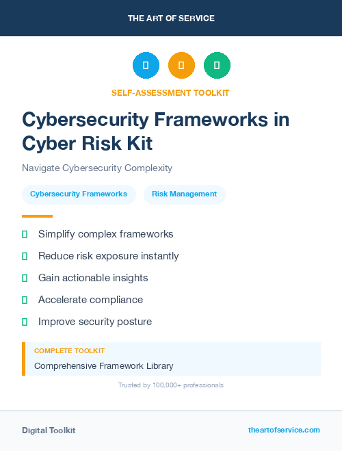 Cybersecurity Frameworks in Cyber Risk Kit