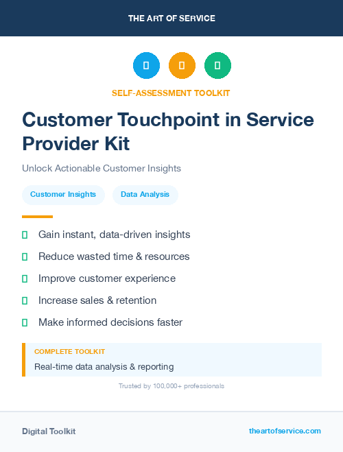 Customer Touchpoint in Service Provider Kit