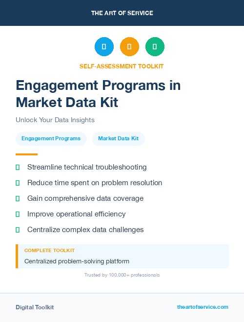 Engagement Programs in Market Data Kit