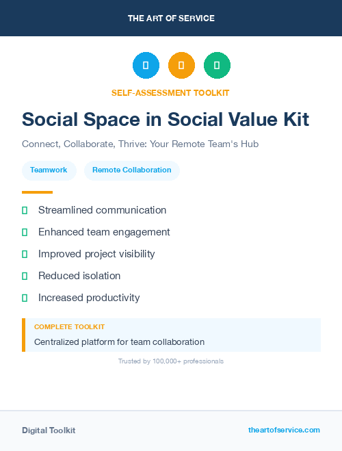 Social Space in Social Value Kit